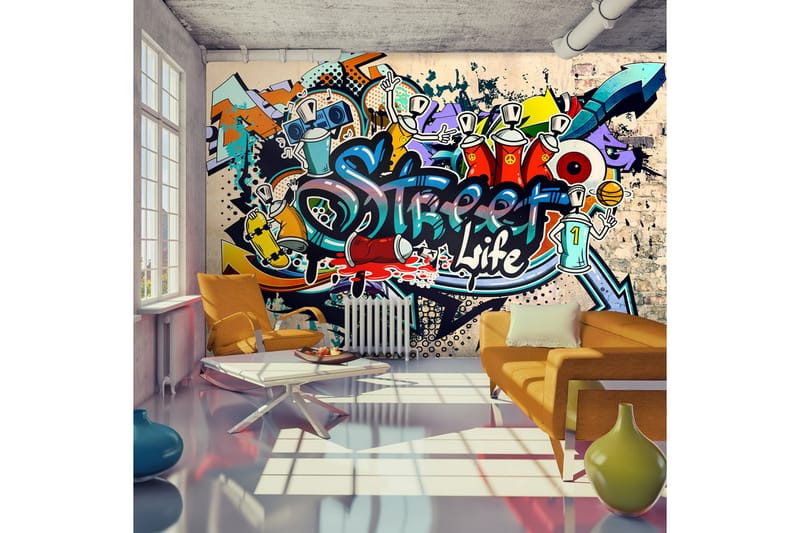Fototapet Street Life 350x245 - Artgeist sp. z o. o. - Boligtilbehør - Vægdekoration - Tapeter - Fototapeter