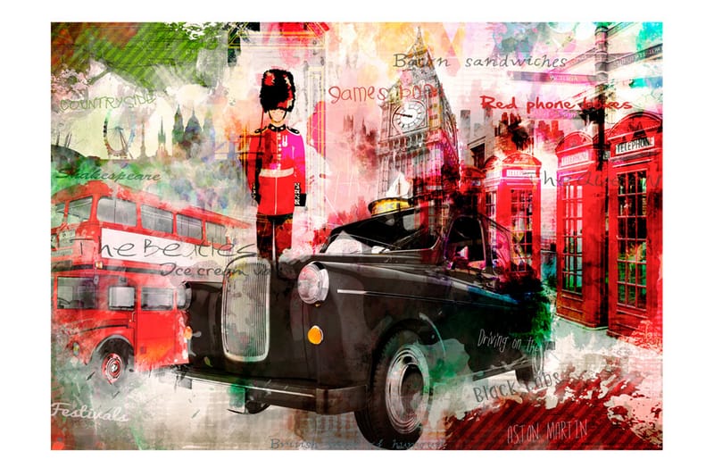 Fototapet Streets Of London 200x140 - Artgeist sp. z o. o. - Boligtilbehør - Vægdekoration - Tapeter - Fototapeter