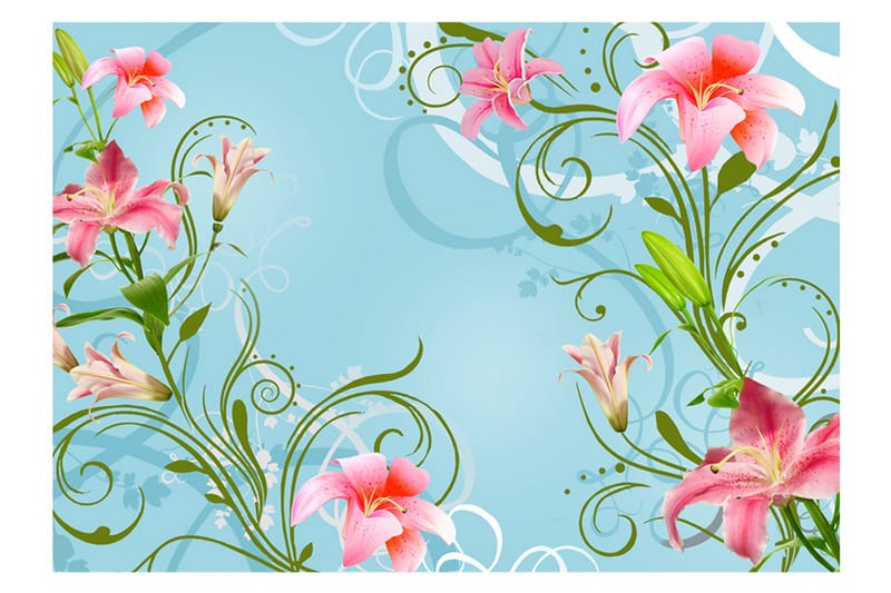 Fototapet Subtle Beauty Of The Lilies II 250x175 - Artgeist sp. z o. o. - Boligtilbehør - Vægdekoration - Tapeter - Fototapeter