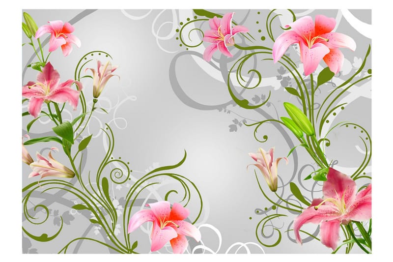 Fototapet Subtle Beauty Of The Lilies III 150x105 - Artgeist sp. z o. o. - Boligtilbehør - Vægdekoration - Tapeter - Fototapeter