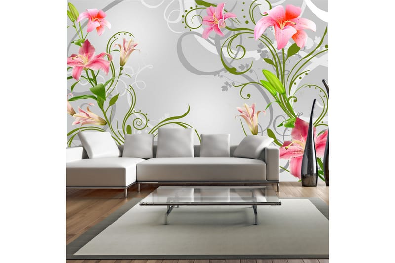 Fototapet Subtle Beauty Of The Lilies III 250x175 - Artgeist sp. z o. o. - Boligtilbehør - Vægdekoration - Tapeter - Fototapeter