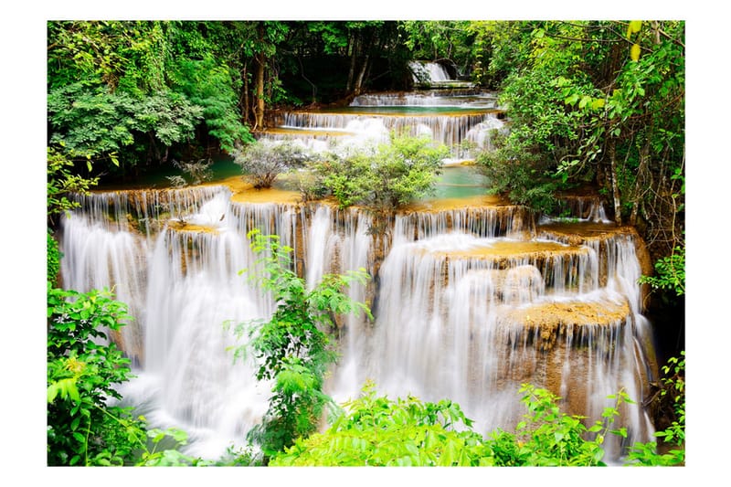 Fototapet Thai Waterfall 200x140 - Artgeist sp. z o. o. - Boligtilbehør - Vægdekoration - Tapeter - Fototapeter