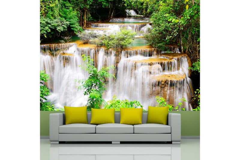 Fototapet Thai Waterfall 200x140 - Artgeist sp. z o. o. - Boligtilbehør - Vægdekoration - Tapeter - Fototapeter