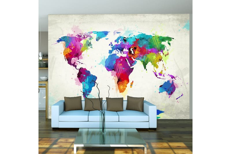 Fototapet The Map Of Happiness 200x154 - Artgeist sp. z o. o. - Boligtilbehør - Vægdekoration - Tapeter - Fototapeter