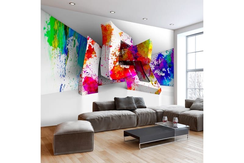 Fototapet Three-Dimensional Shapes 100x70 - Artgeist sp. z o. o. - Boligtilbehør - Vægdekoration - Tapeter - Fototapeter