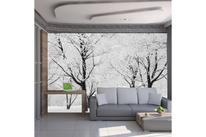 Fototapet Træ Vinter Landskab 300x231 - Artgeist sp. z o. o. - Boligtilbehør - Vægdekoration - Tapeter - Fototapeter