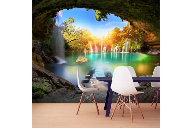 Fototapet turkis sø 400x280 - Artgeist sp. z o. o. - Boligtilbehør - Vægdekoration - Tapeter - Fototapeter