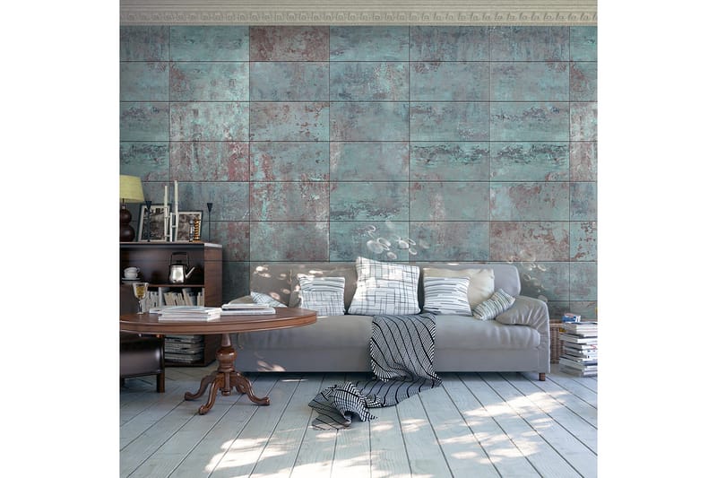 Fototapet Turquoise Concrete 50x1000, Artgeist sp. z o. o.