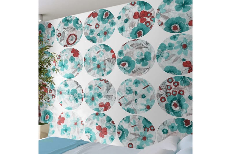 Fototapet Turquoise Meadow Circle 50x1000, Artgeist sp. z o. o.