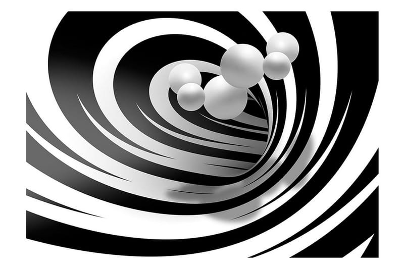 Fototapet Twisted In Black & White 200x140 - Artgeist sp. z o. o. - Boligtilbehør - Vægdekoration - Tapeter - Fototapeter