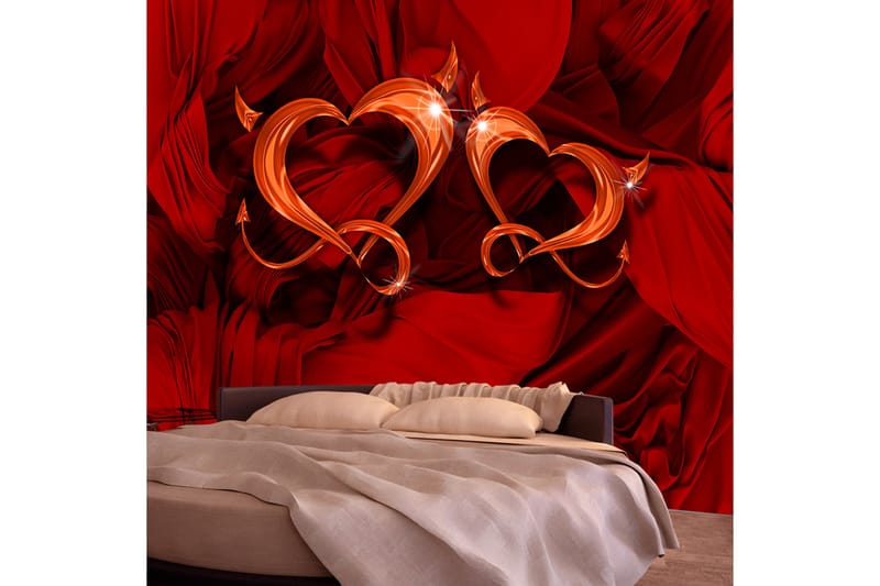 Fototapet Two Hearts 100x70 - Artgeist sp. z o. o. - Boligtilbehør - Vægdekoration - Tapeter - Fototapeter
