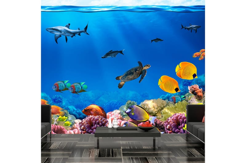 Fototapet Underwater Kingdom 100x70 - Artgeist sp. z o. o. - Boligtilbehør - Vægdekoration - Tapeter - Fototapeter