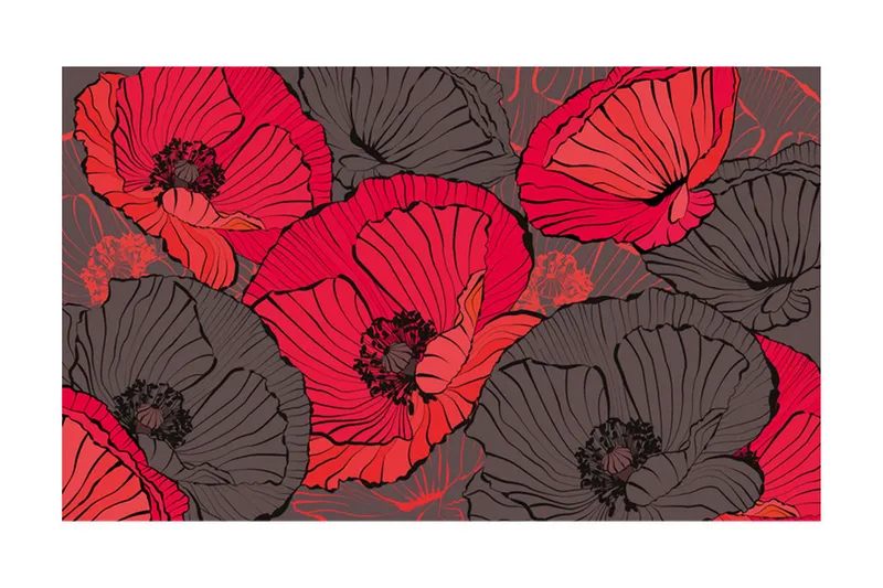 Fototapet Veckat Valmuer 450x270, Artgeist sp. z o. o.