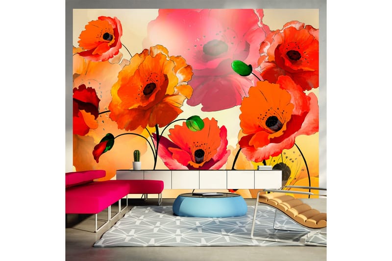Fototapet Velvet Poppies 350x270, Artgeist sp. z o. o.
