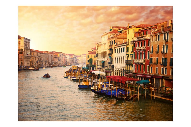 Fototapet Venedig Den Farveglade By På Vandet 350x270 - Artgeist sp. z o. o. - Boligtilbehør - Vægdekoration - Tapeter - Fototapeter