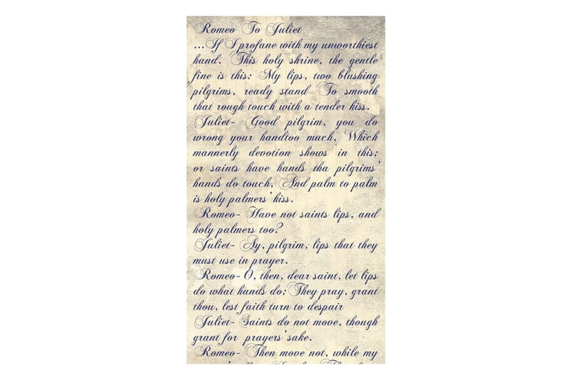 Fototapet Verses Of Love Romeo & Juliet 50x1000 - Artgeist sp. z o. o. - Boligtilbehør - Vægdekoration - Tapeter - Fototapeter
