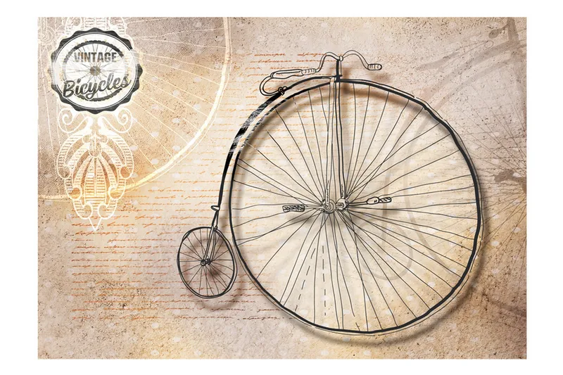Fototapet Vintage Bicycles Sepia 400x280 - Artgeist sp. z o. o. - Boligtilbehør - Vægdekoration - Tapeter - Fototapeter