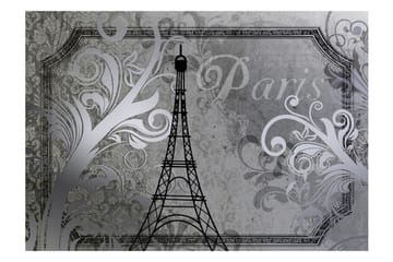 Fototapet Vintage Paris Silver 300x210 - Artgeist sp. z o. o. - Boligtilbehør - Vægdekoration - Tapeter - Fototapeter