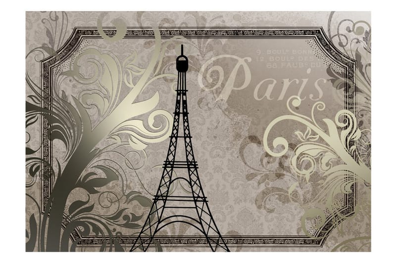 Fototapet Vintage Paris Gold 250x175 - Artgeist sp. z o. o. - Boligtilbehør - Vægdekoration - Tapeter - Fototapeter