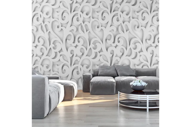 Fototapet White Ornament 350x245, Artgeist sp. z o. o.