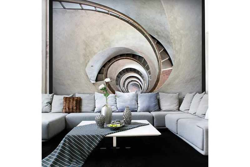 Fototapet White Spiral Stairs 300x231, Artgeist sp. z o. o.