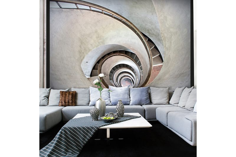 Fototapet White Spiral Stairs 350x270, Artgeist sp. z o. o.