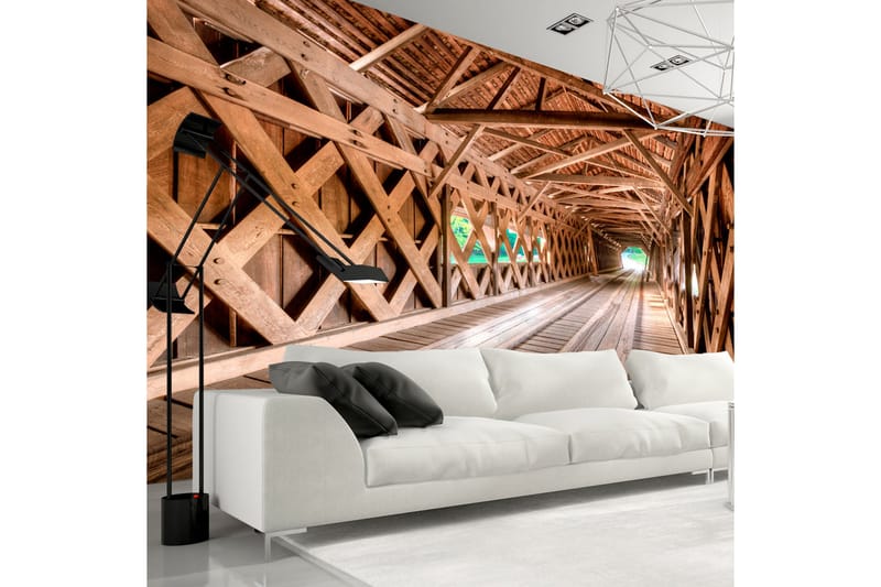 Fototapet Wooden Bridge 400x280 - Artgeist sp. z o. o. - Boligtilbehør - Vægdekoration - Tapeter - Fototapeter