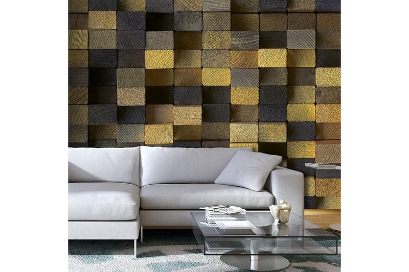 Fototapet Wooden Cubes 400x280, Artgeist sp. z o. o.