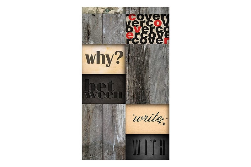 Fototapet Wooden Inscription 50x1000 - Artgeist sp. z o. o. - Boligtilbehør - Vægdekoration - Tapeter - Fototapeter