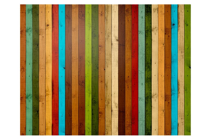 Fototapet Wooden Rainbow 400x309, Artgeist sp. z o. o.