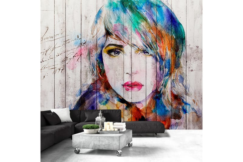 Fototapet Wooden Portrait 300x210, Artgeist sp. z o. o.