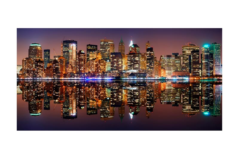 Fototapet XXL Gold Reflections NYC 550x270 - Artgeist sp. z o. o. - Boligtilbehør - Vægdekoration - Tapeter - Fototapeter