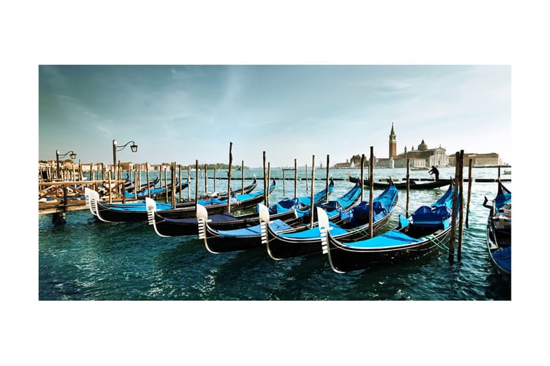 Fototapet XXL Gondolas On Grand Canal Venice 550x270 - Artgeist sp. z o. o. - Boligtilbehør - Vægdekoration - Tapeter - Fototapeter