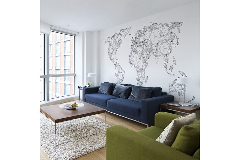 Fototapet XXL Map Of The World White Solids 550x270, Artgeist sp. z o. o.