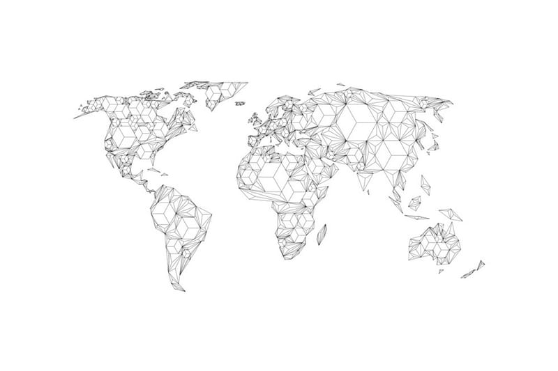 Fototapet XXL Map Of The World White Solids 550x270 - Artgeist sp. z o. o. - Fototapeter
