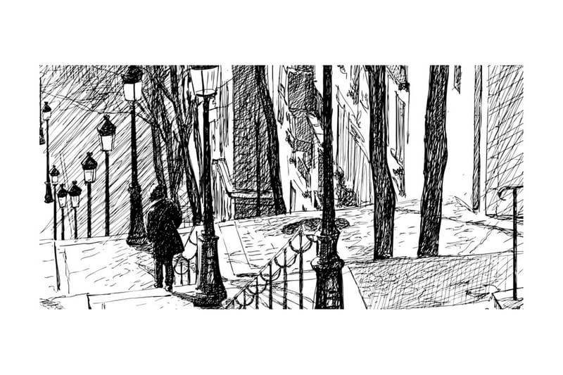 Fototapet XXL Stairs Montmartre 550x270, Artgeist sp. z o. o.