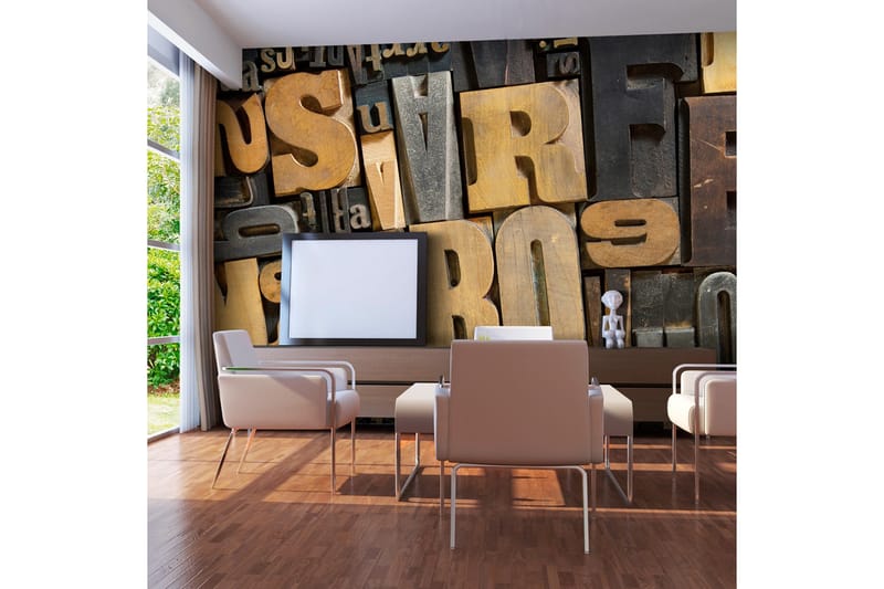 Fototapet XXL Wooden Letters 550x270, Artgeist sp. z o. o.