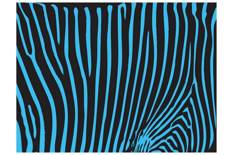 Fototapet Zebra Mønster Turkis 200x154 - Artgeist sp. z o. o. - Boligtilbehør - Vægdekoration - Tapeter - Fototapeter