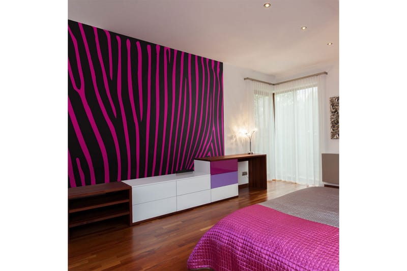 Fototapet Zebra Mønster Violet 350x270, Artgeist sp. z o. o.