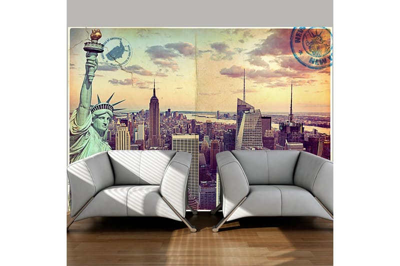 Fototapet Postcard From New York 250x175 - Artgeist sp. z o. o. - Boligtilbehør - Vægdekoration - Tapeter - Fototapeter