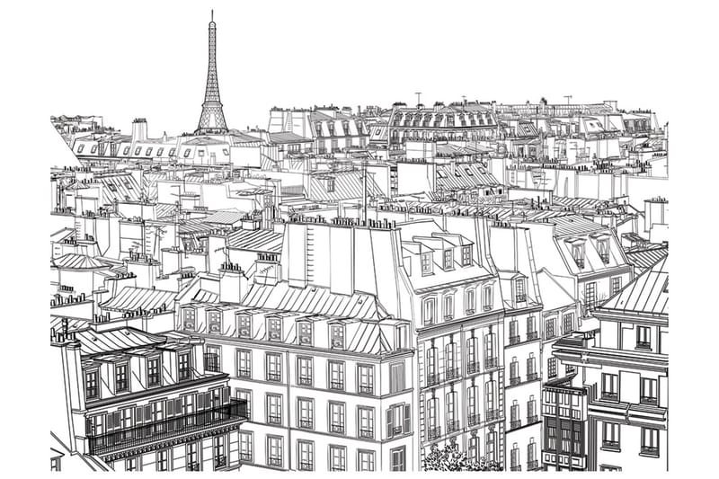 Fototapet Parisian S Sketchbook 350x270, Artgeist sp. z o. o.