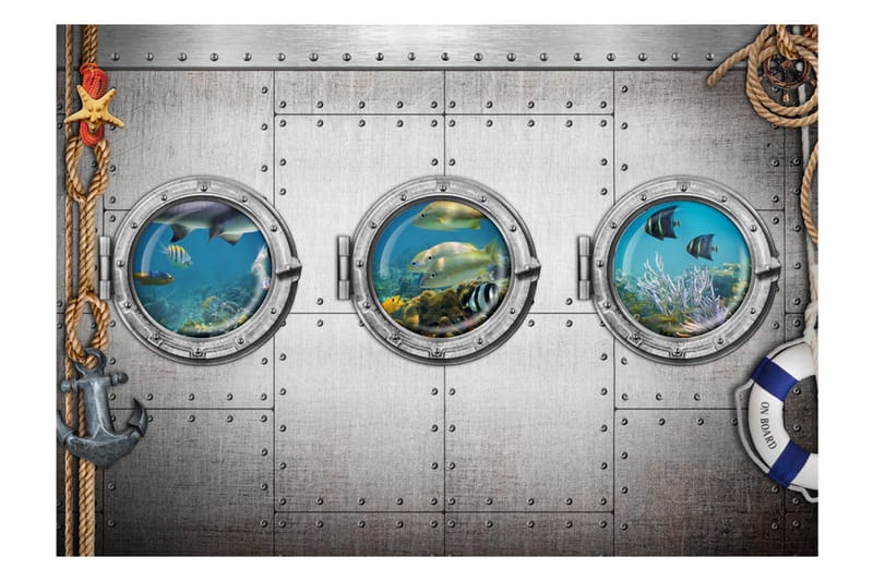 Fototapet Portholes 350x245 - Artgeist sp. z o. o. - Boligtilbehør - Vægdekoration - Tapeter - Fototapeter