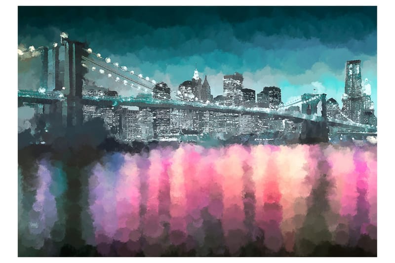 Fototapet Painted New York 200x140 - Artgeist sp. z o. o. - Boligtilbehør - Vægdekoration - Tapeter - Fototapeter