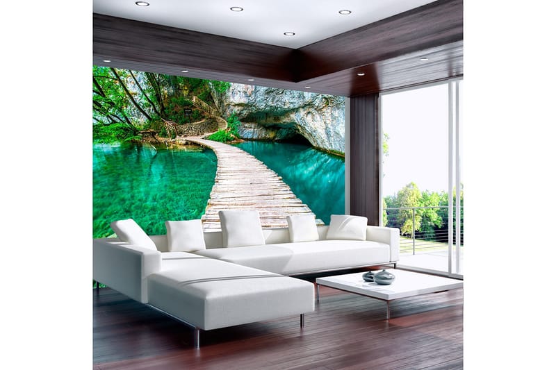 Fototapet Plitvice Lakes National Park Croatia 150x105 - Artgeist sp. z o. o. - Boligtilbehør - Vægdekoration - Tapeter - Fototapeter