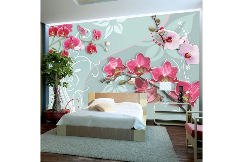 Fototapet Pink Orchids Variation II 250x175, Artgeist sp. z o. o.