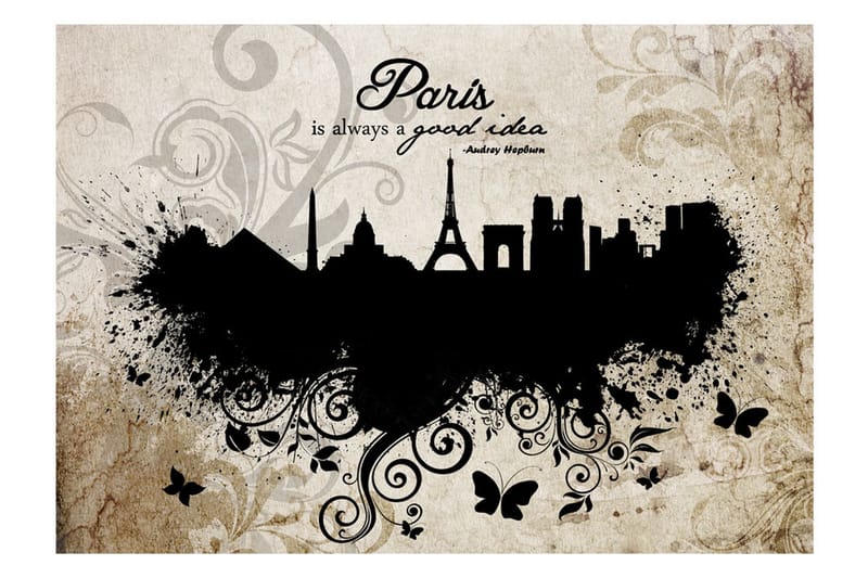 Fototapet Paris Is Always A Good Idea Vintage 200x140 - Artgeist sp. z o. o. - Fototapeter