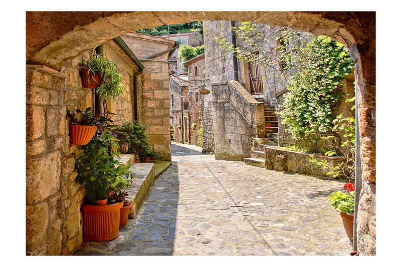 Fototapet Provincial Alley In Tuscany 400x280 - Artgeist sp. z o. o. - Boligtilbehør - Vægdekoration - Tapeter - Fototapeter