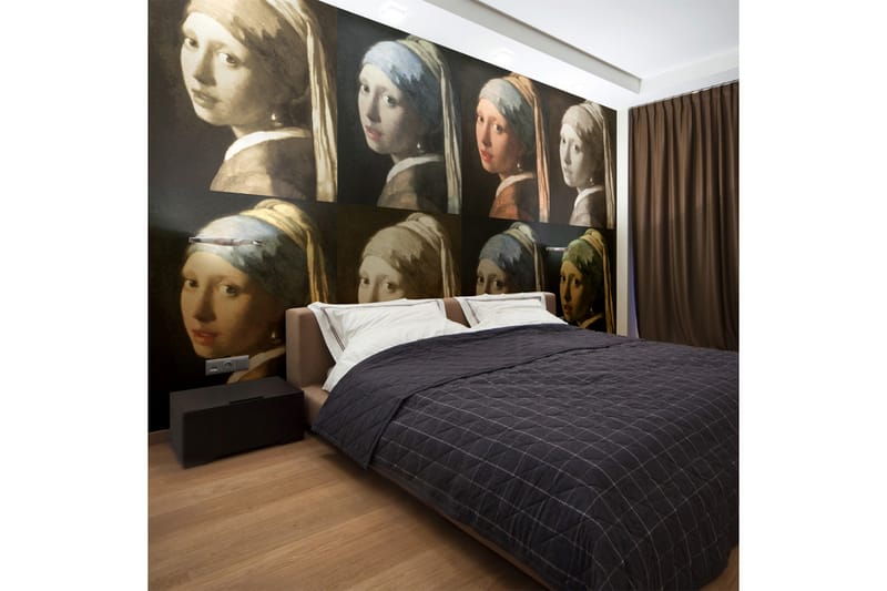 Fototapet Pige Med Perleøreringe Pop Art 450x270 - Artgeist sp. z o. o. - Boligtilbehør - Vægdekoration - Tapeter - Fototapeter
