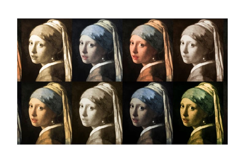 Fototapet Pige Med Perleøreringe Pop Art 450x270 - Artgeist sp. z o. o. - Boligtilbehør - Vægdekoration - Tapeter - Fototapeter