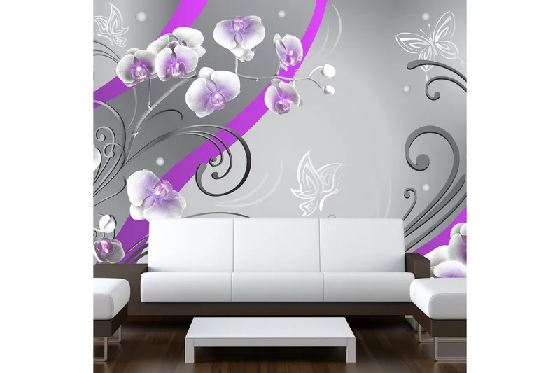 Fototapet Purple Orchids Variation 200x140, Artgeist sp. z o. o.